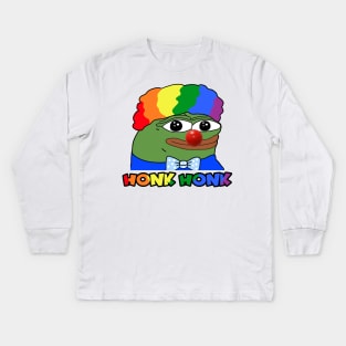 Pepe the CLOWN - HONK HONK Kids Long Sleeve T-Shirt